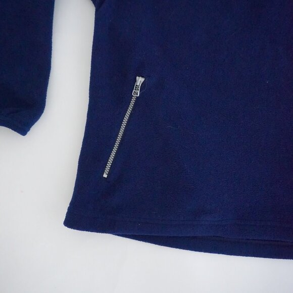 Autobahn Mustang Navy Fleece Quarter Zip Pullover Sporty Y2K Car Culture L - Picture 6 of 9